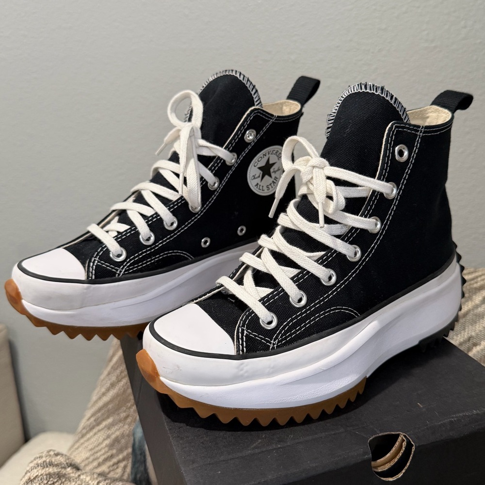 Converse Black and White High-Top Sneakers - Men’s 6/ Women’s 7.5